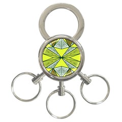 Abstract Pattern Geometric Backgrounds  3-ring Key Chain by Eskimos