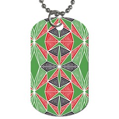 Abstract Pattern Geometric Backgrounds  Dog Tag (one Side) by Eskimos