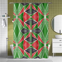 Abstract Pattern Geometric Backgrounds  Shower Curtain 48  X 72  (small)  by Eskimos