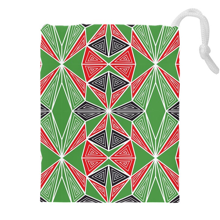 Abstract pattern geometric backgrounds  Drawstring Pouch (4XL)