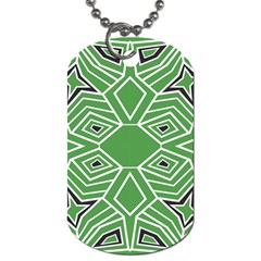 Abstract Pattern Geometric Backgrounds  Dog Tag (one Side)