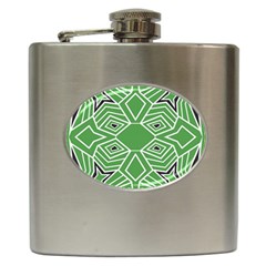 Abstract Pattern Geometric Backgrounds  Hip Flask (6 Oz) by Eskimos