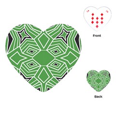 Abstract Pattern Geometric Backgrounds  Playing Cards Single Design (heart) by Eskimos