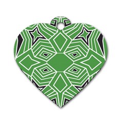 Abstract Pattern Geometric Backgrounds  Dog Tag Heart (one Side) by Eskimos