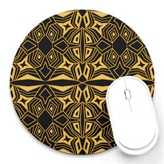 Abstract Pattern Geometric Backgrounds Round Mousepads by Eskimos