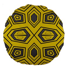 Abstract pattern geometric backgrounds Large 18  Premium Round Cushions