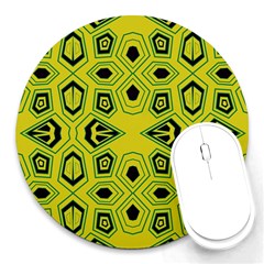 Abstract Pattern Geometric Backgrounds  Round Mousepads by Eskimos