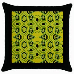 Abstract Pattern Geometric Backgrounds  Throw Pillow Case (black) by Eskimos