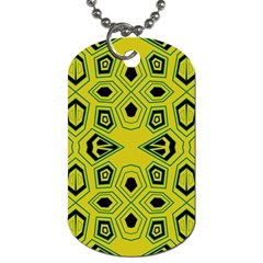 Abstract Pattern Geometric Backgrounds  Dog Tag (two Sides) by Eskimos