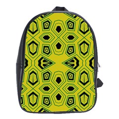 Abstract Pattern Geometric Backgrounds  School Bag (large) by Eskimos