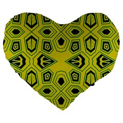 Abstract Pattern Geometric Backgrounds  Large 19  Premium Flano Heart Shape Cushions by Eskimos