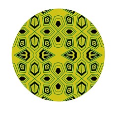 Abstract Pattern Geometric Backgrounds  Mini Round Pill Box by Eskimos