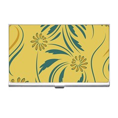 Folk Flowers Print Floral Pattern Ethnic Art Business Card Holder by Eskimos