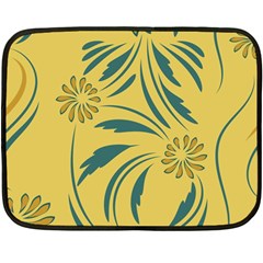 Folk Flowers Print Floral Pattern Ethnic Art Double Sided Fleece Blanket (mini)  by Eskimos