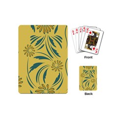 Folk Flowers Print Floral Pattern Ethnic Art Playing Cards Single Design (mini) by Eskimos