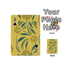 Folk Flowers Print Floral Pattern Ethnic Art Playing Cards 54 Designs (mini) by Eskimos