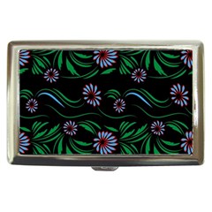 Folk Flowers Print Floral Pattern Ethnic Art Cigarette Money Case by Eskimos