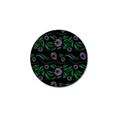 Folk Flowers Print Floral Pattern Ethnic Art Golf Ball Marker by Eskimos