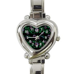 Folk Flowers Print Floral Pattern Ethnic Art Heart Italian Charm Watch by Eskimos