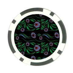 Folk Flowers Print Floral Pattern Ethnic Art Poker Chip Card Guard by Eskimos