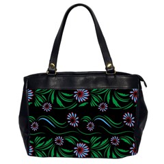 Folk Flowers Print Floral Pattern Ethnic Art Oversize Office Handbag (2 Sides) by Eskimos