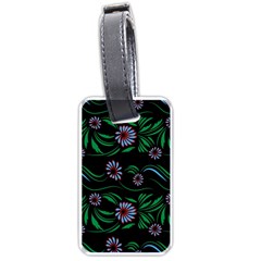 Folk Flowers Print Floral Pattern Ethnic Art Luggage Tag (one Side) by Eskimos