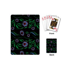 Folk Flowers Print Floral Pattern Ethnic Art Playing Cards Single Design (mini)