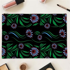 Folk Flowers Print Floral Pattern Ethnic Art Cosmetic Bag (xxl) by Eskimos