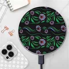 Folk Flowers Print Floral Pattern Ethnic Art Wireless Charger by Eskimos