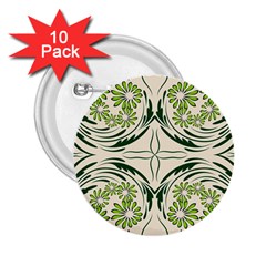 Folk Flowers Print Floral Pattern Ethnic Art 2 25  Buttons (10 Pack)  by Eskimos