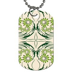 Folk Flowers Print Floral Pattern Ethnic Art Dog Tag (one Side) by Eskimos