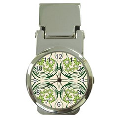 Folk Flowers Print Floral Pattern Ethnic Art Money Clip Watches by Eskimos