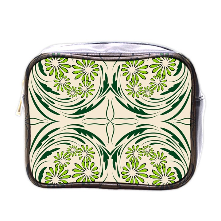 Folk flowers print Floral pattern Ethnic art Mini Toiletries Bag (One Side)