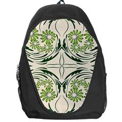 Folk Flowers Print Floral Pattern Ethnic Art Backpack Bag by Eskimos