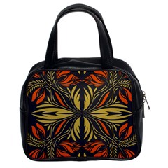 Folk Flowers Print Floral Pattern Ethnic Art Classic Handbag (two Sides) by Eskimos