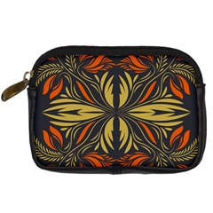 Folk Flowers Print Floral Pattern Ethnic Art Digital Camera Leather Case by Eskimos