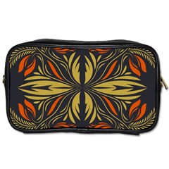 Folk Flowers Print Floral Pattern Ethnic Art Toiletries Bag (one Side) by Eskimos