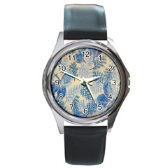 Fabric-b 001 Round Metal Watch by nate14shop