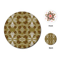 Folk Flowers Print Floral Pattern Ethnic Art Playing Cards Single Design (round) by Eskimos