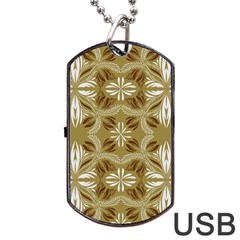 Folk Flowers Print Floral Pattern Ethnic Art Dog Tag Usb Flash (two Sides) by Eskimos