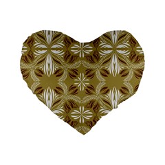 Folk Flowers Print Floral Pattern Ethnic Art Standard 16  Premium Heart Shape Cushions by Eskimos