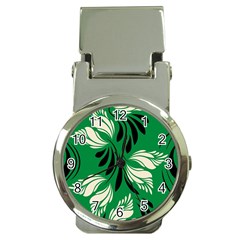 Folk Flowers Print Floral Pattern Ethnic Art Money Clip Watches by Eskimos