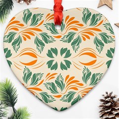 Folk Flowers Print Floral Pattern Ethnic Art Ornament (heart)