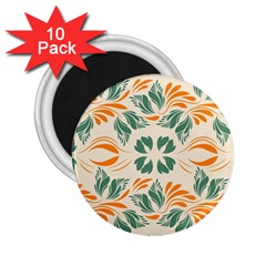 Folk flowers print Floral pattern Ethnic art 2.25  Magnets (10 pack) 