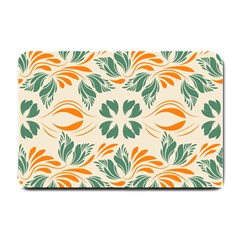 Folk Flowers Print Floral Pattern Ethnic Art Small Doormat  by Eskimos