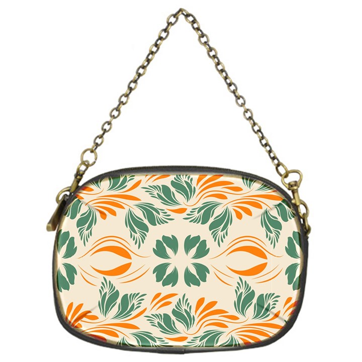 Folk flowers print Floral pattern Ethnic art Chain Purse (One Side)