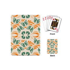 Folk Flowers Print Floral Pattern Ethnic Art Playing Cards Single Design (mini)