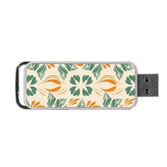 Folk Flowers Print Floral Pattern Ethnic Art Portable Usb Flash (two Sides) by Eskimos