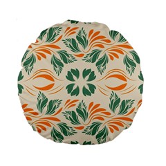 Folk Flowers Print Floral Pattern Ethnic Art Standard 15  Premium Round Cushions by Eskimos