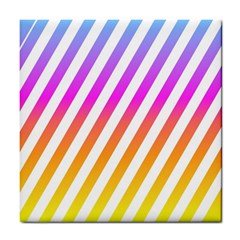 Abstract-lines-mockup-oblique Tile Coaster